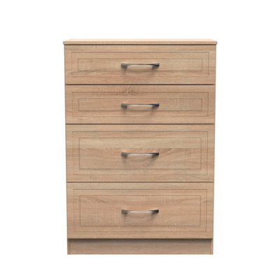 Stafford 4 Drawer Deep Chest In Bardolino Oak (Ready Assembled) - image 1