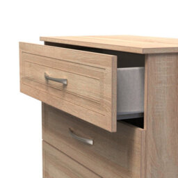 Stafford 4 Drawer Deep Chest In Bardolino Oak (Ready Assembled) - thumbnail 5
