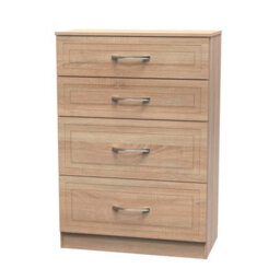 Stafford 4 Drawer Deep Chest In Bardolino Oak (Ready Assembled) - thumbnail 3