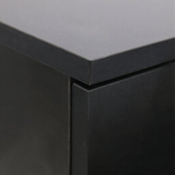 Sundaze Chest Of Drawers Bedroom Furniture Bedside Cabinet With Handle 1 Drawer Black 40X36X47Cm - thumbnail 2