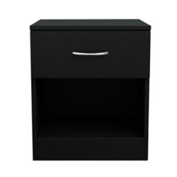 Sundaze Chest Of Drawers Bedroom Furniture Bedside Cabinet With Handle 1 Drawer Black 40X36X47Cm - thumbnail 1