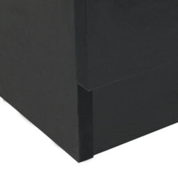 Sundaze Chest Of Drawers Bedroom Furniture Bedside Cabinet With Handle 1 Drawer Black 40X36X47Cm - thumbnail 3