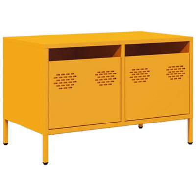 Berkfield Industrial Tv Cabinet Mustard Yellow 68X39X43.5 Cm Cold-Rolled Steel - image 1