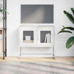 Berkfield Elegant Tv Cabinet White 68X39X60.5 Cm Cold-Rolled Steel - thumbnail 4