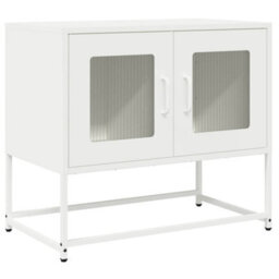 Berkfield Elegant Tv Cabinet White 68X39X60.5 Cm Cold-Rolled Steel - thumbnail 1