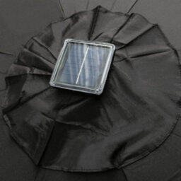 Sundaze 2.7M Black Garden Parasol Umbrella With Solar Led Lights And Crank Tilt Function Outdoor Patio - thumbnail 7