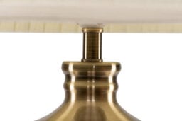 Lighting Supermarket Hepburn Large Ceramic Table Lamp Ivory Pleated Shade Cream Brass Finish 58Cm - thumbnail 4