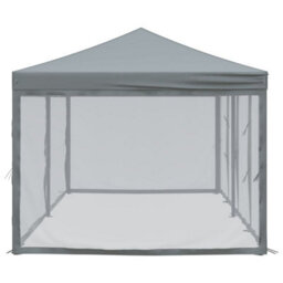 Walplus Folding Party Tent Garden Gazebo Canopy With Sidewalls Anthracite 3X6 M - thumbnail 4