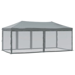 Walplus Folding Party Tent Garden Gazebo Canopy With Sidewalls Anthracite 3X6 M - thumbnail 5