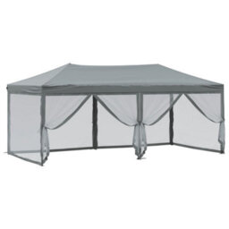 Walplus Folding Party Tent Garden Gazebo Canopy With Sidewalls Anthracite 3X6 M - thumbnail 6