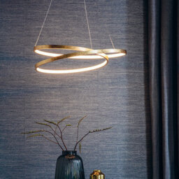 Luminosa Lighting Luminosa Scribble Led 1 Light Pendant Gold Leaf, Frosted Acrylic - thumbnail 2