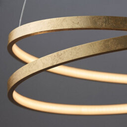 Luminosa Lighting Luminosa Scribble Led 1 Light Pendant Gold Leaf, Frosted Acrylic - thumbnail 3