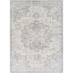 Livabliss Monaco-Vintage Grey Ivory Cream Traditional Boho Living Dining Bedroom Rug 140 X 200 Cm Easy Care, Non Shedding - thumbnail 2