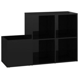 Berkfield Elegant Hall Shoe Cabinet High Gloss Black 105X35.5X70 Cm Engineered Wood