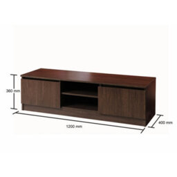 Timber Art Design 2 Door Tv Cabinet Unit Brown - thumbnail 2