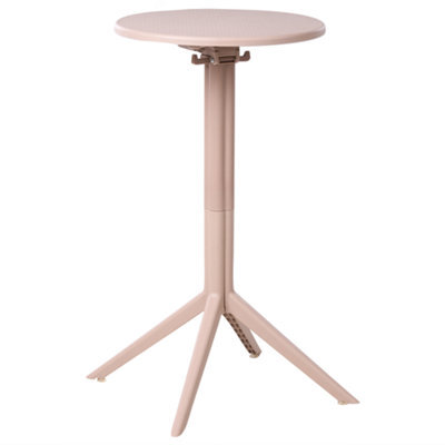 Beliani Garden Bar Table Legrena 60 Cm 60 Cm Beige - image 1