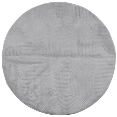 Berkfield Modern Rug Iza Short Pile Scandinavian Look Grey Size  80 Cm