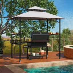Outdoor Grill Gazebo Double Tiered Bbq Canopy Tent - thumbnail 3