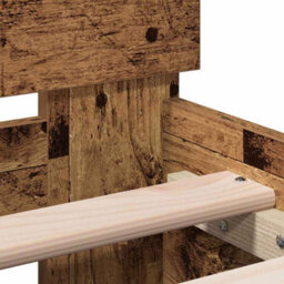 Berkfield Modern Old Wood Bed Frame 90X200 Cm - Made From Engineered Wood - thumbnail 8
