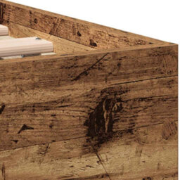 Berkfield Modern Old Wood Bed Frame 90X200 Cm - Made From Engineered Wood - thumbnail 9