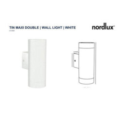 Nordlux Tin Outdoor Metal Wall Light Motion Sensor White,mains - thumbnail 3