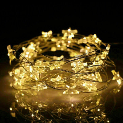 Battery Micro Led Star Lights Warm White 3M 30 Led Garden Fairy String Wedding Party Bedroom Decor - image 1