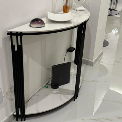 Industrial Console Table Slim Narrow Sofa Table Entryway Display Shelf - image 1