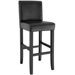 Tectake Bar Stools With A Padded Backrest And Faux Leather Cover - Black, Set Of 6 - thumbnail 8