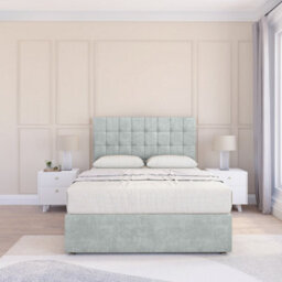 "Sloomy 5Ft Alabama Divan Bed Base Silver Naples ,2 Drawers & 26"" Struts Headboard - King" - thumbnail 2