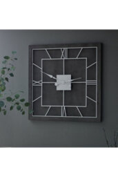 Williston Grey Square Wall Clock Modern Minimalist Decor - thumbnail 4