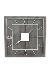 Williston Grey Square Wall Clock Modern Minimalist Decor - thumbnail 1