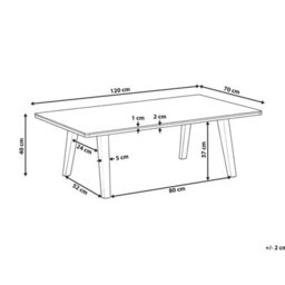 Beliani Coffee Table Walker White Marble - thumbnail 3