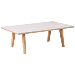 Beliani Coffee Table Walker White Marble - thumbnail 1