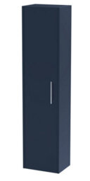 Hudson Reed Juno Wall Hung Tall Storage Cabinet With Soft Close Door, Indigo Blue, 1433 X 350 mm - thumbnail 1