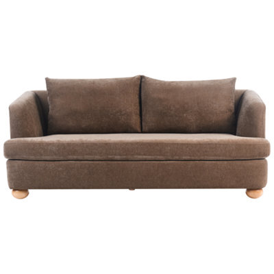 Beliani Sofa 3 Seater Rattvik Chenille Brown - image 1