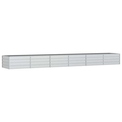 Berkfield Practical Garden Raised Bed 480X80X45 Cm Galvanized Steel Silver - image 1