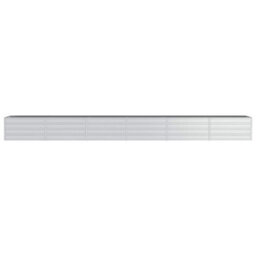 Berkfield Practical Garden Raised Bed 480X80X45 Cm Galvanized Steel Silver - thumbnail 4