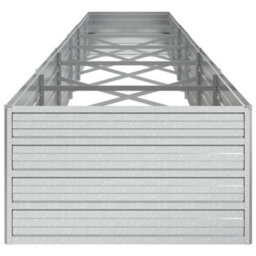 Berkfield Practical Garden Raised Bed 480X80X45 Cm Galvanized Steel Silver - thumbnail 5