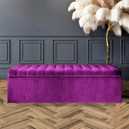 Safar 137Cm Wide Ottoman Storage Box - Purple Naples Ottoman Box With Storage