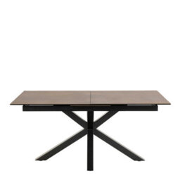 Wyld Haus Perth 168-210Cm Rusty Brown Ceramic Extendable Dining Table With Black Metal Cross Base - thumbnail 3