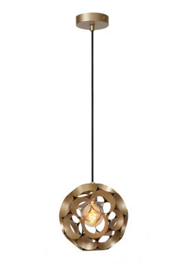 Lucide Hannelore Ceiling Pendant Light Matt Gold / Brass - image 1