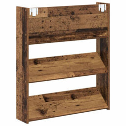 Vidaxl Wall Shoe Cabinet Old Wood 80X18X90 Cm Engineered Wood - thumbnail 7