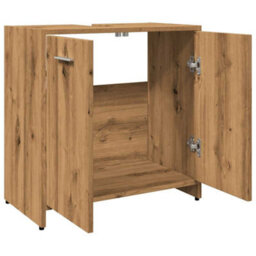 Berkfield Bathroom Sink Cabinet Artisan Oak 60X33X60 Cm Engineered Wood - thumbnail 6
