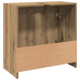 Berkfield Bathroom Sink Cabinet Artisan Oak 60X33X60 Cm Engineered Wood - thumbnail 8