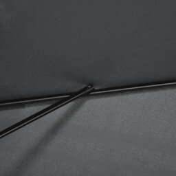 Outsunny 3X2M Patio Parasol Canopy Tilt Crank 6 Ribs Sun Shade Garden Black - thumbnail 8