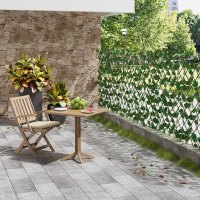 Garden Sanctuary Grape Leaf Faux Foldable Green Wall Backdrop Panels Elegant Fence Decor 194Cm W X 98.5Cm D - image 1