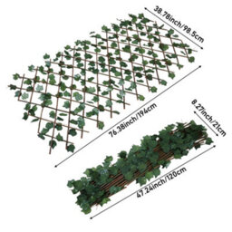 Garden Sanctuary Grape Leaf Faux Foldable Green Wall Backdrop Panels Elegant Fence Decor 194Cm W X 98.5Cm D - thumbnail 6