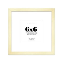 "6X6"" Gold Picture Frame - 6X6"" Square Frame With 4X4"" Mount For 6X6""/4X4"" Pictures Art Deco Style Room Decor, 1 Pack" - thumbnail 1