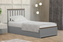 Comfy Living 3Ft Grey Wooden Gas Lift Ottoman Storage Bedframe - thumbnail 2