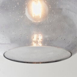Anson Lighting Hansford Easyfit Pendant In Grey Bubble Glass (Shade Only) - thumbnail 4